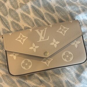 Cream Monogram Women's clutch Bag - 3 pieces !